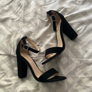 Black Strap Heels